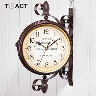 Double Sided Wall Clock Big Retro Wall Clocks Kitchen Europe