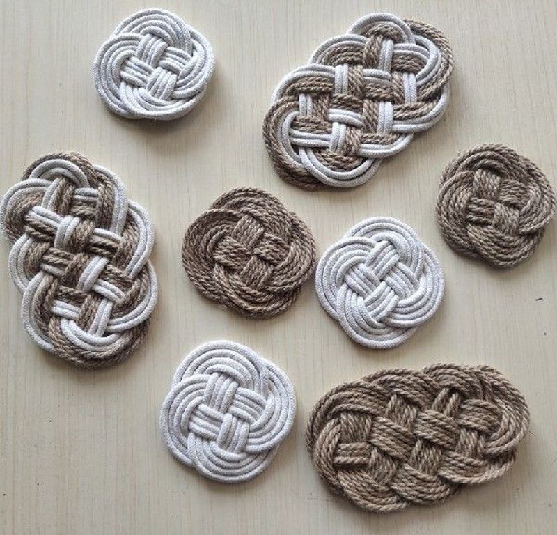 12x13cm 15x20cm 3pcs eco friendly handmade woven cup mat