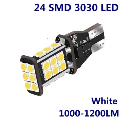 2PCS T15 W16W 921 912 Super Bright 1200Lm 3030 D LED CANBS N