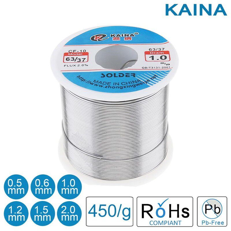 63/37 solder wire 0.5 0.6 0.8 1.0 1.2mm 450g welding wire so
