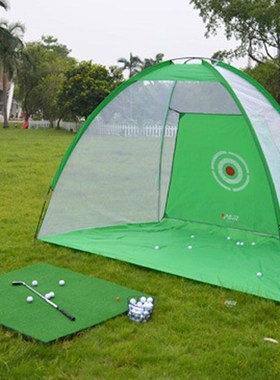 Lightweight Pop Up Golf Hitting Mat Chipping Net, Indoor/Out