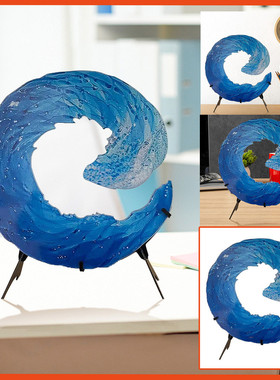 Oceans Wave Fused Sculpture Acrylic Craft Decoration Garden