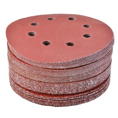 50pcs 8 Holes Round Sanding Paper Discs 125mm/5 Sander Pads