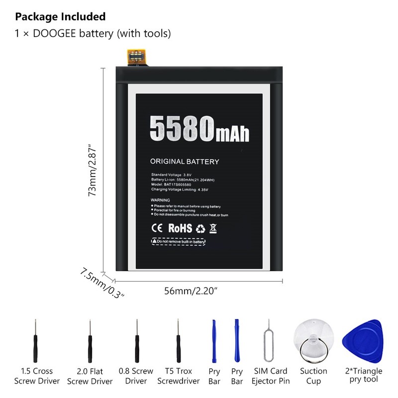 New Original 5580mAh BAT17S605580 Battery For DOOGEE S60 S 农用物资 助剂 原图主图