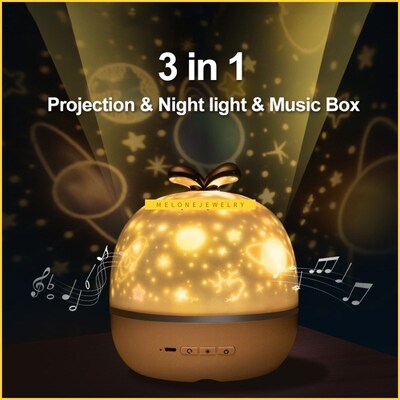 Music Projector Night Light With B Speaker Chargeable nivers
