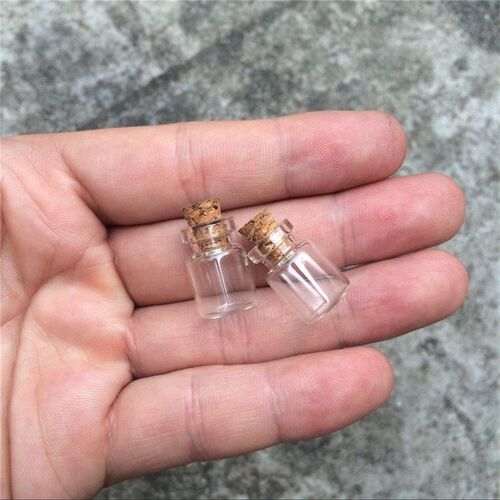 Small Glass Bottles With Corks Tiny Glass Vials Jars Transp