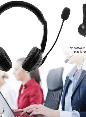 3.5mm Jack Wired Headphone With Microphone Portable USB Head