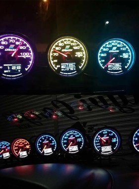 62mm 7 Color in 1 Car Gauge GRe*dy Multi D/A LCD Digital Dis