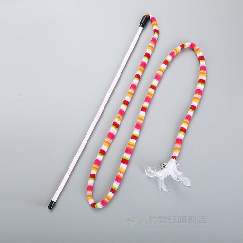 Funny Cat Toy Fishing Rod Kitten Cat Pet Toy Stick Teaser R
