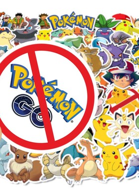 50pcs Cartoons Pikachu Stickers Anime Pokemon Stikers Skate