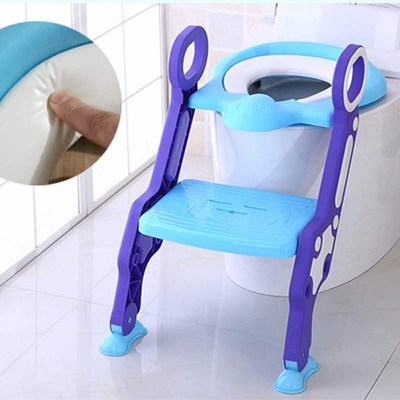 OTXQ Foldable Ladder Kids Toilet Trainer Seat Safe Potty