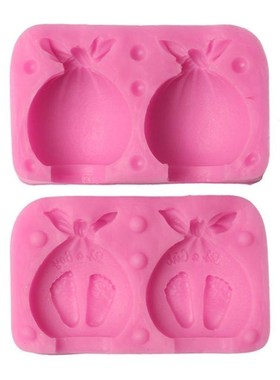 3D Baby Footprint Silicone Mold Soap Candle Cake Decorating
