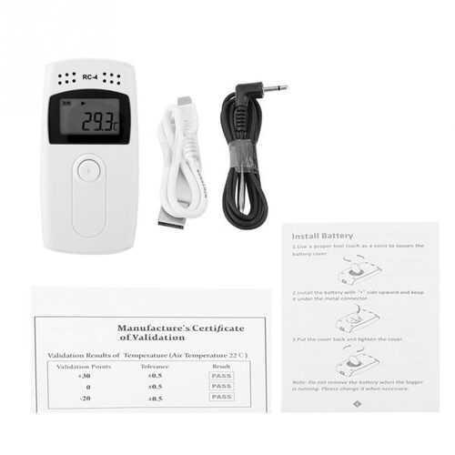 1 Set RC-4 Temperature Data Logger Reusable Recorder 适用于
