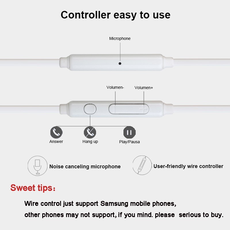 SAMSUNG EO EG920 Earphones Note3 Headsets Wired with Microp