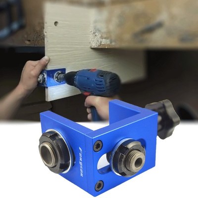 3 in 1 Pocket Hole Jig Kit 8/10/15 Drilling Dowelling Jig Se