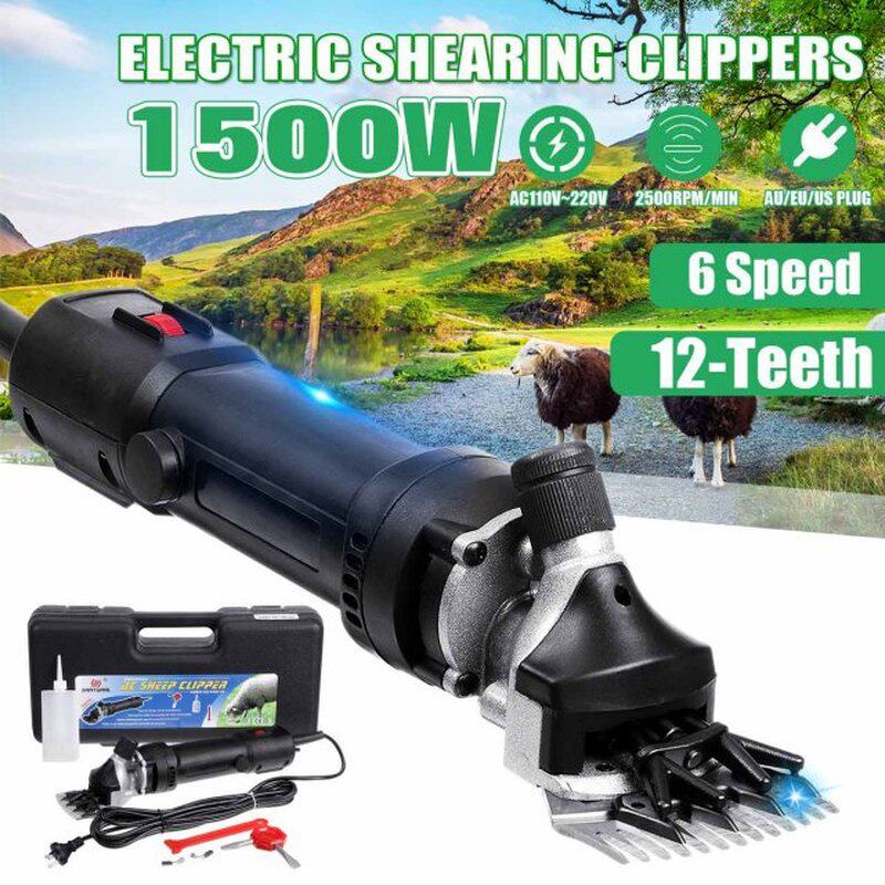 1500w 220v electric sheep goat shearing machine 6 gears trim