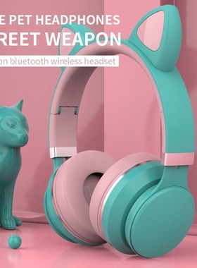 Colorful contrast Bluetooth headhand Cat Ears cute Noise Can