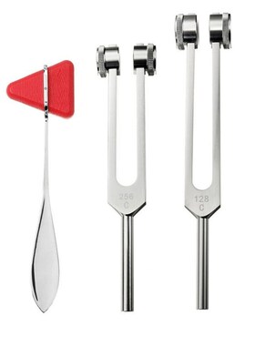 128Hz 256Hz Neurological Tuning Fork Set With Triangle Percu