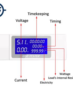 USB Tester Digital Voltmeter Current Voltage Charger Capacit