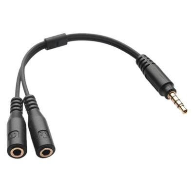 3.5mmStereo Audio Male to 2 Female Headphone Mic Y Splitter