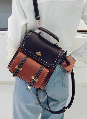 Women Backpack Quality Vintage Leather Preppy Female Backpac