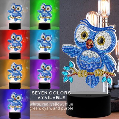 AZQSD New Design 7 Colors Available Table Lamp LED 5D Diamo