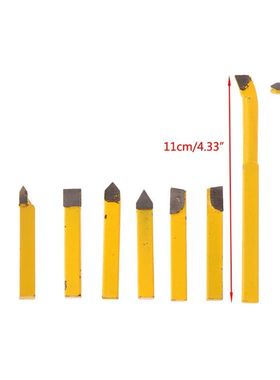 9Pcs 8x8mm Carbide Tipped Lathe Metal Cutter Bit Cutting Too