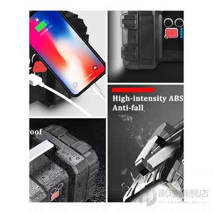 Super Bright XHP70.2 LED Searchlight Double Head Flashlight