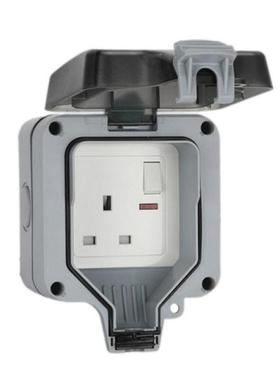 AC 250V IP66 Waterproof Outdoor Power Socket 13A Single Stan