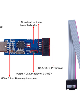 USBASP USBISP 51 AVR Programmer Downloader USB ISP USB ASP A