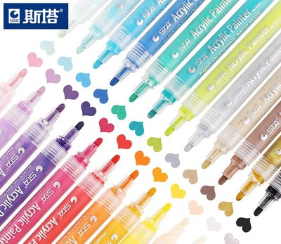 1pc STA Acrylic Painter Marker Pen Water Based Ink Waterproo
