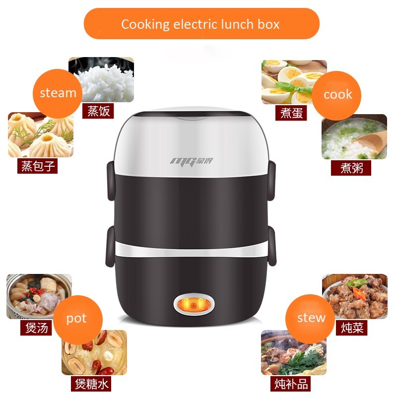Mini Rice Cooker Thermal Heating Electric Lunch Box 2/3 Laye
