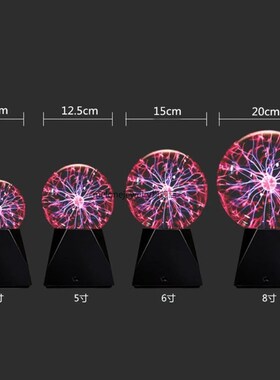 Crystal Plasma  ouch Light 3 4 5 6 8 inch LED Night Light Gl