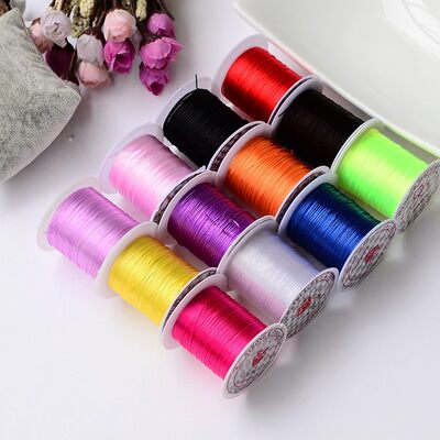 Color elastic line DIY handmade wear bead line necklace brac