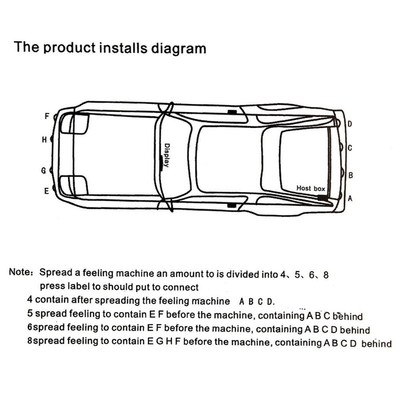 4 Sensors Buzzer Car Parking Sensor System with Audible Alar