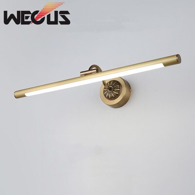 Europe copper bathroom wall rror light, room vanity cabinet