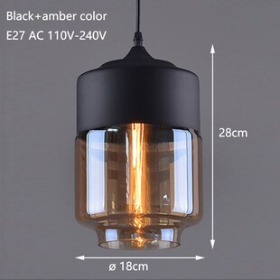 Nordic modern pendant lights loft glass E27 E26 bulb LED kit