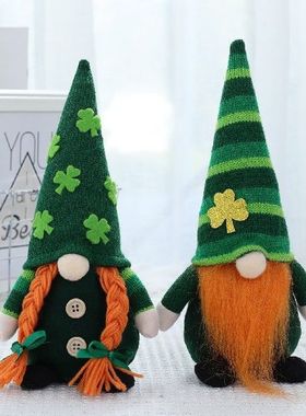 2022 St Patricks Day Tomte Gnome Faceless Doll St Patricks