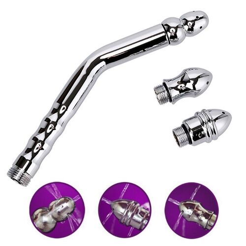 \rElbow 3-head Enema Cleaning Flusher Long Tube Aluminum All