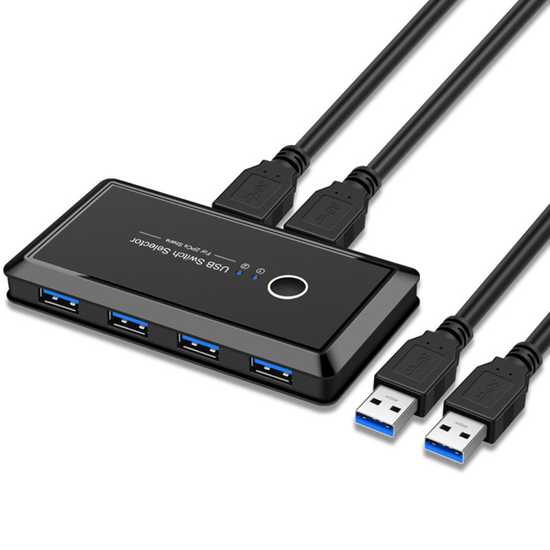 2x4 USB 3.0 Sharing Switch Selector 2 Port PCs Sharing 4 USB