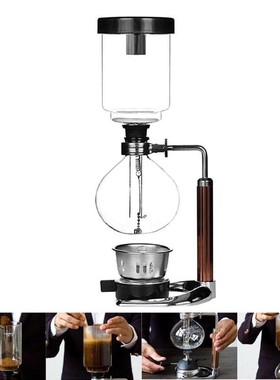 3 Cups Manual Syphon Coffee Maker Pot Hand Glass Vacuum Coff
