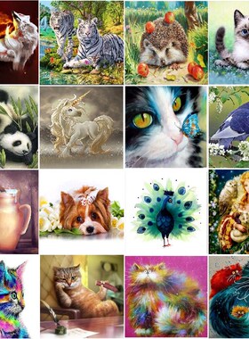 5D DIY full circle character landscape diamond painting anim