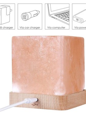 LED Night Light USB rechargeable Himalayan Salt Lamp Air Pur