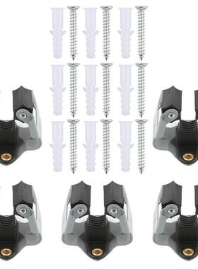 5pcs Mop Sticky Hanger Clip Wall Mounted Mop Rack Hook Brush