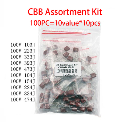 KIT  100PC=10value*10pcs Metallized Polyester Film Capacitor