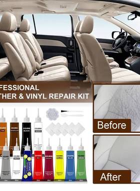Repair of sofa with automotive leather complementary color p
