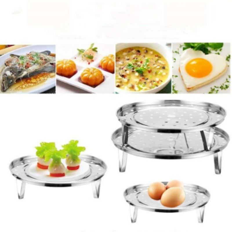 ( 3Sizes/Set) Stainless Steel Food Steamer Steaming Rack S-封面