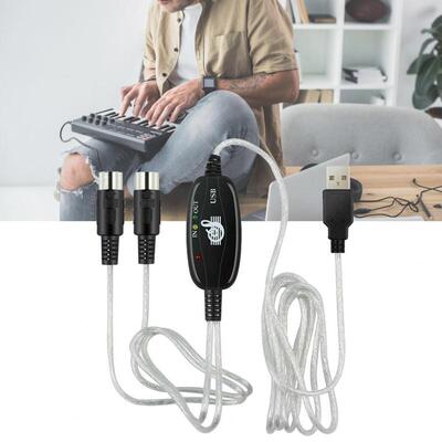 High Quality Keyboard to PC USB MIDI Cable Converter PC to M