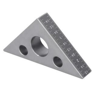 Carpenter Tools Triangle Ruler Aluminum Alloy 45/90 Degree F