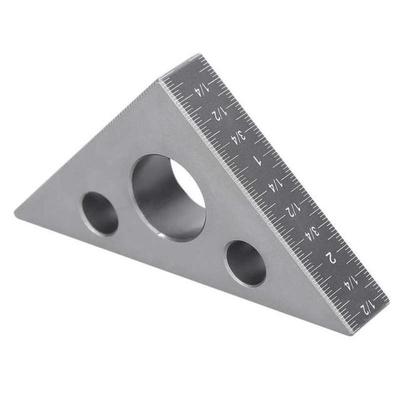 Carpenter Tools Triangle Ruler Aluminum Alloy 45/90 Degree F